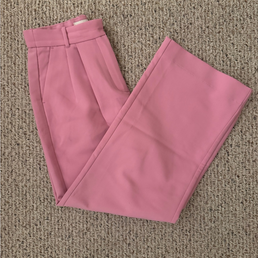 Abercrombie & Fitch Pink Wide-Leg Trousers